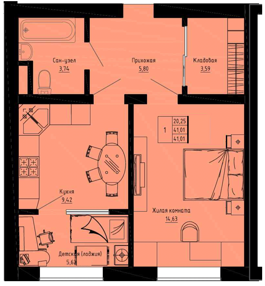План квартиры №C2-31