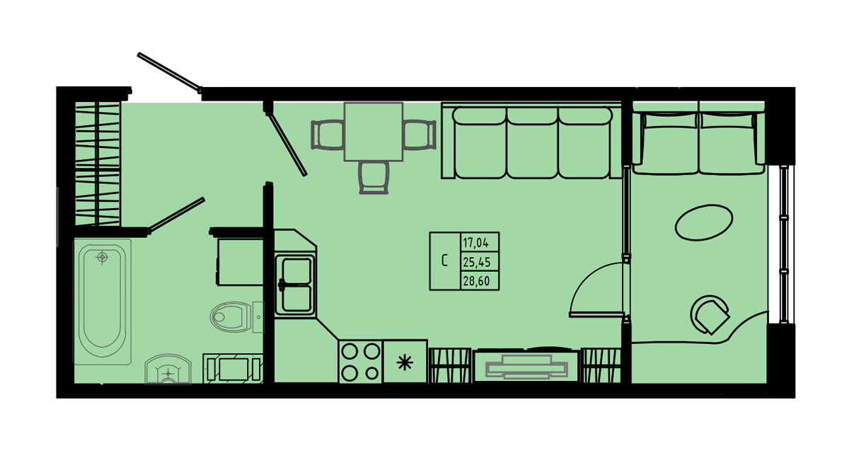 План квартиры №C4''-69