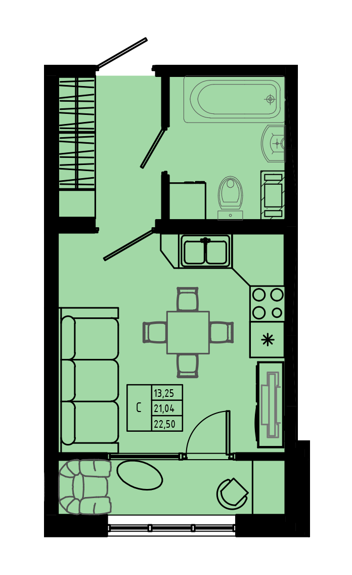 План квартиры №C4''-54