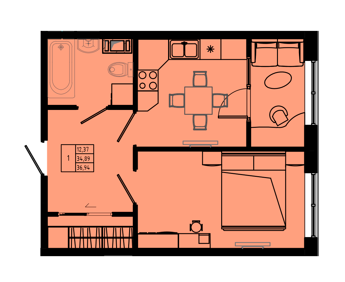 План квартиры №C4''-32