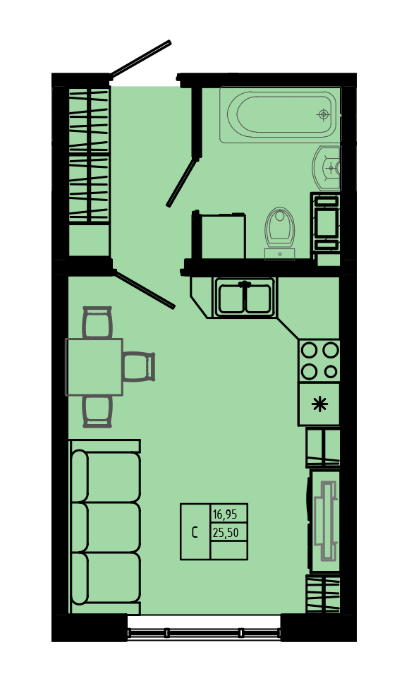 План квартиры №C3''-13
