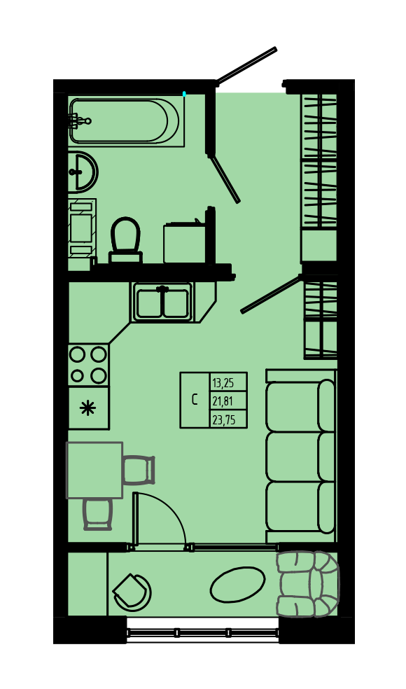План квартиры №C3''-93