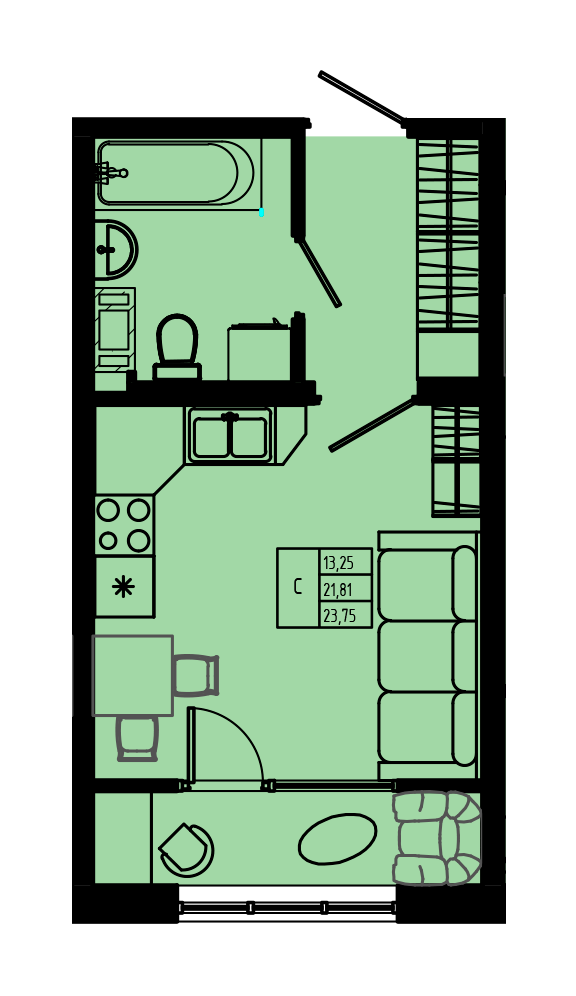 План квартиры №C3''-88