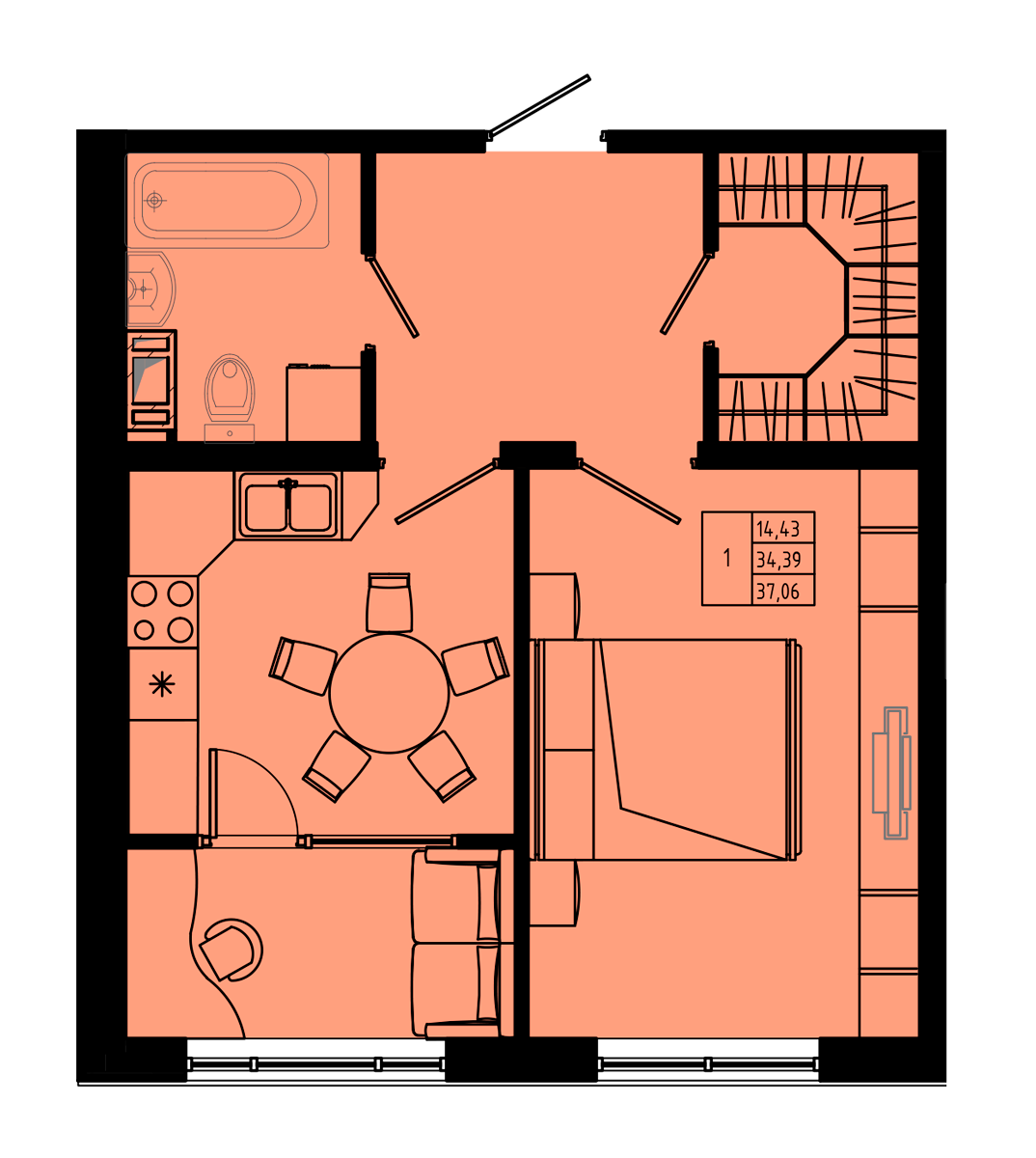 План квартиры №C2.1-3