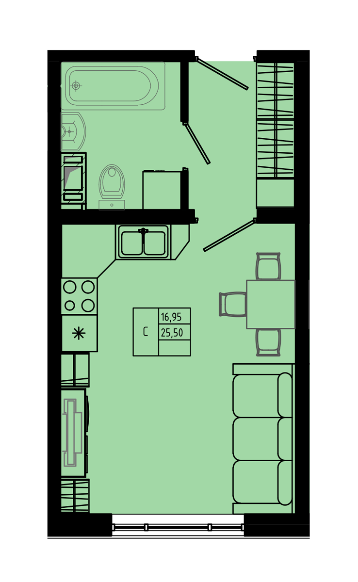 План квартиры №C2.1-33