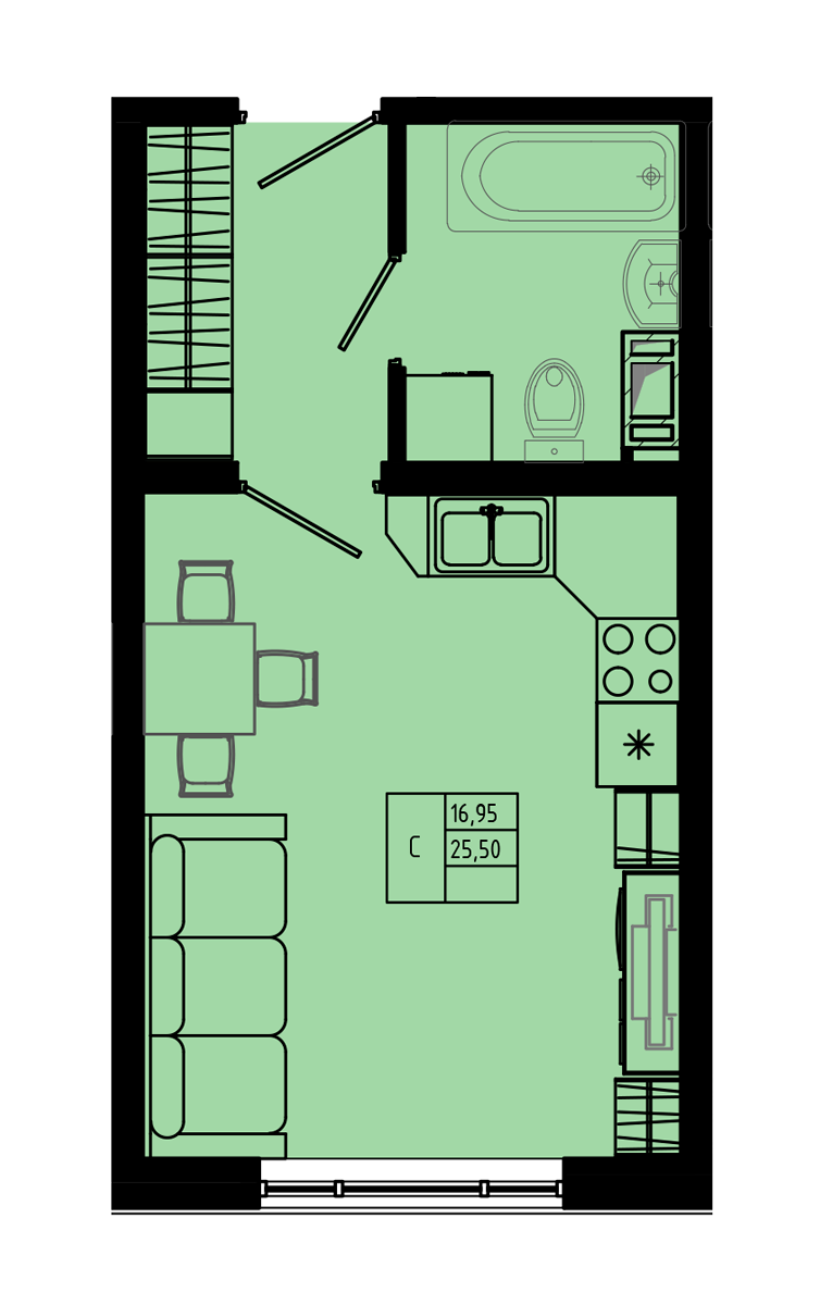 План квартиры №C2.1-34