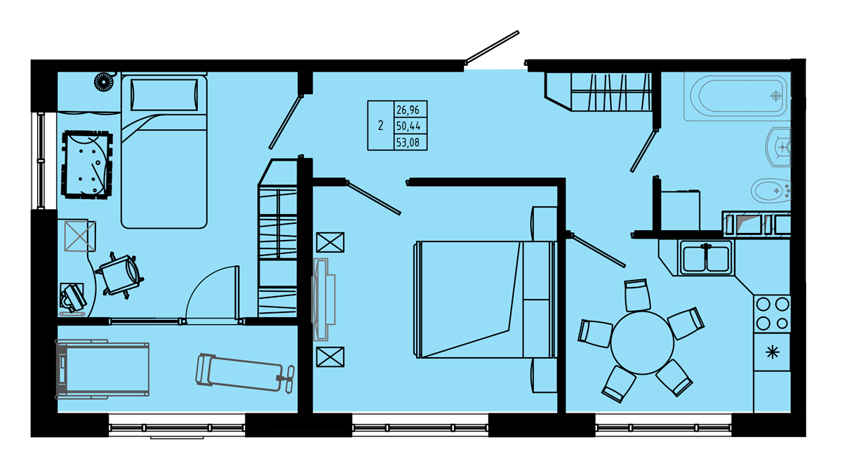 План квартиры №C2.1''-2