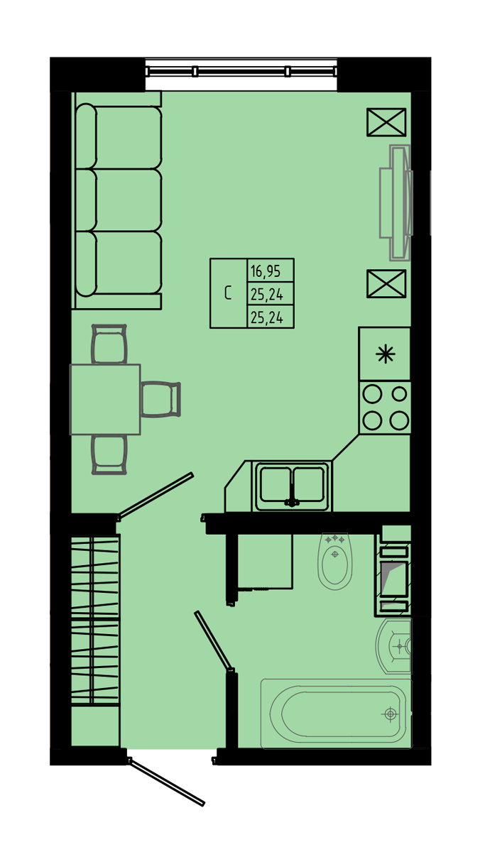 План квартиры №C2.1''-4