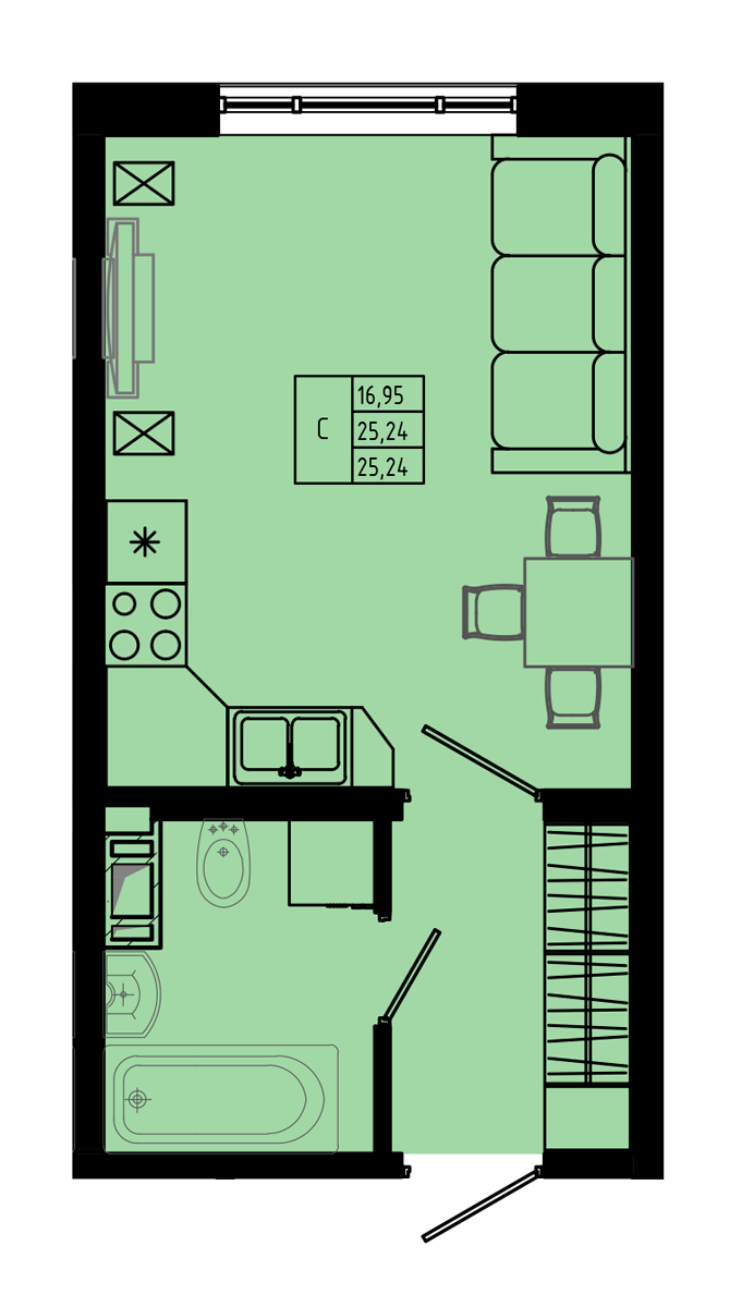 План квартиры №C2.1''-7
