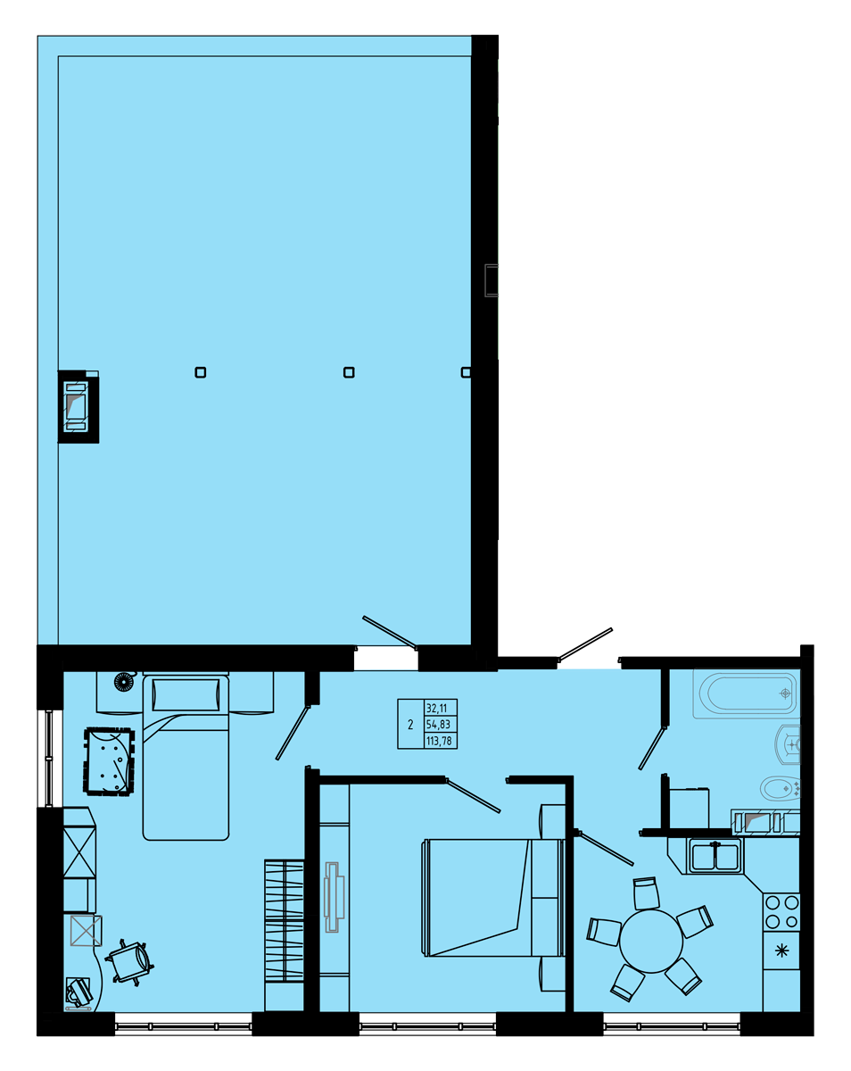 План квартиры №C2.1''-52
