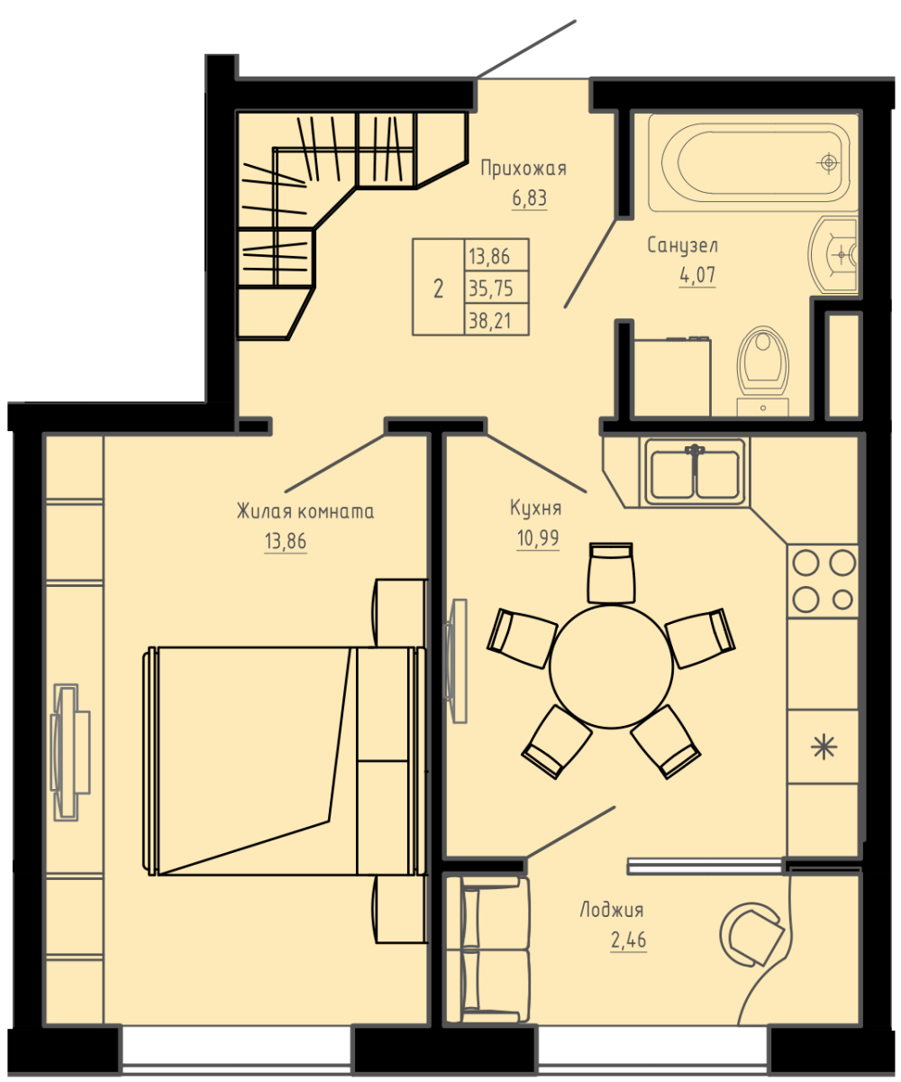 План квартиры №C1-3