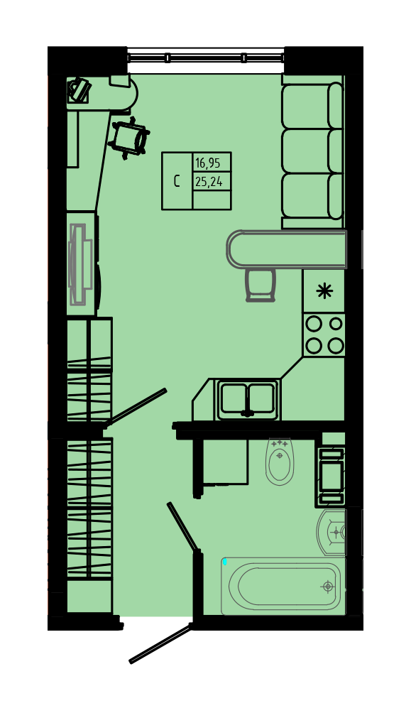 План квартиры №C3-28