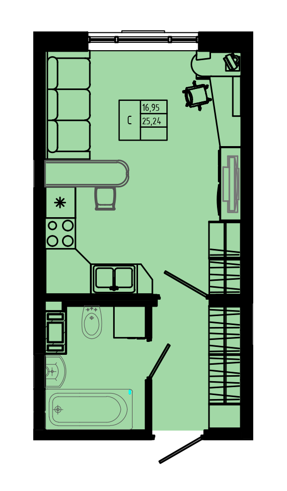 План квартиры №C3-16