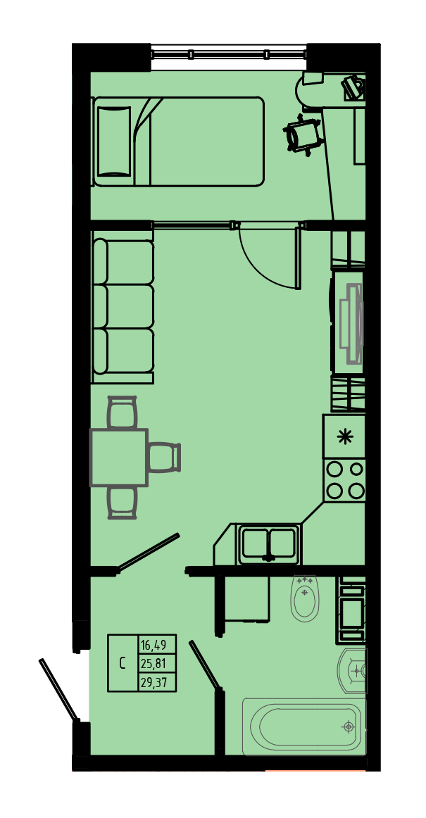 План квартиры №C3-17