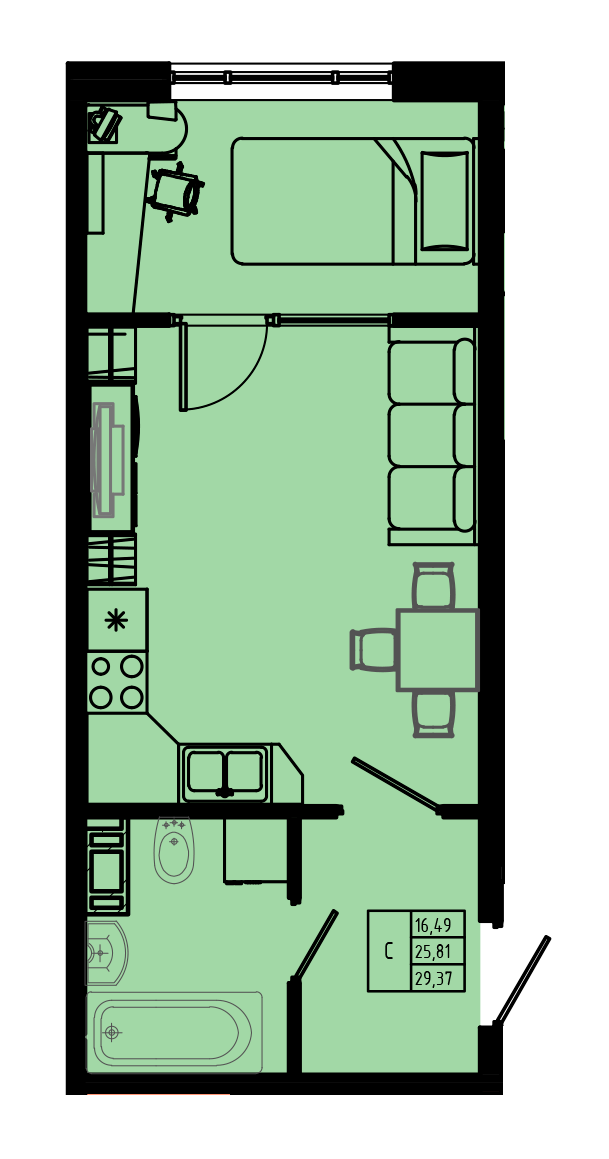План квартиры №C3-61
