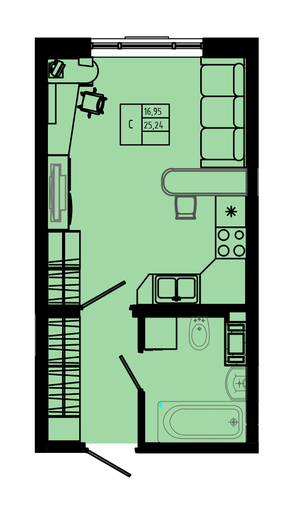 План квартиры №C3-62