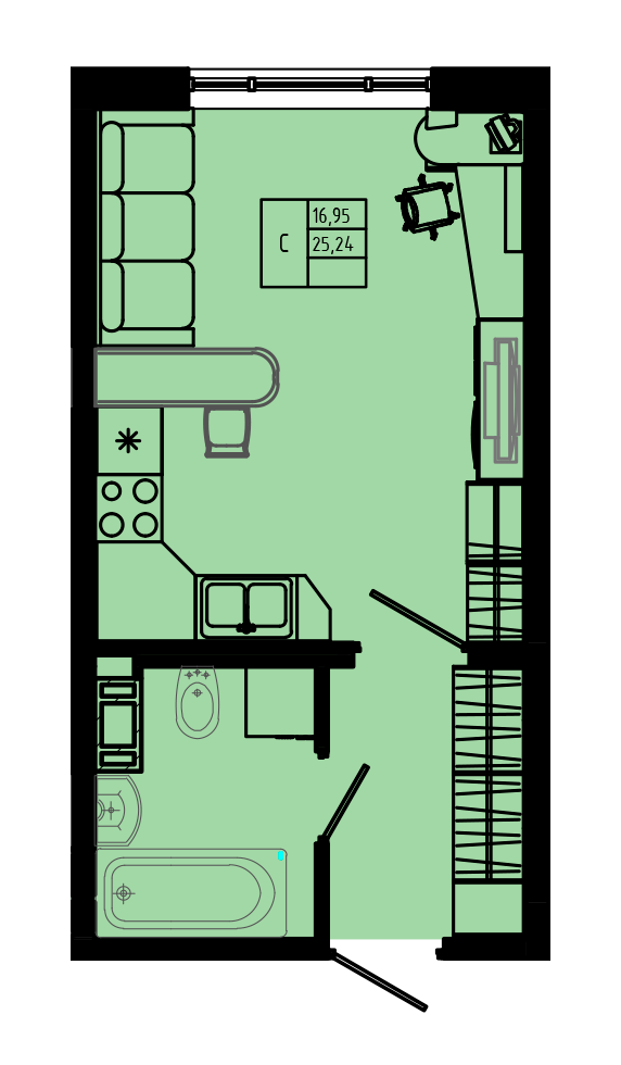План квартиры №C3-24