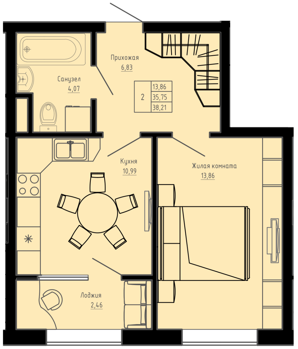 План квартиры №C1-24