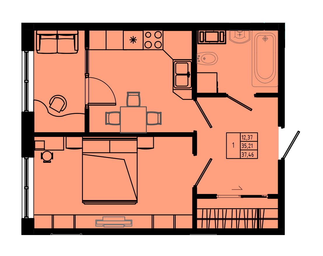 План квартиры №C4-14