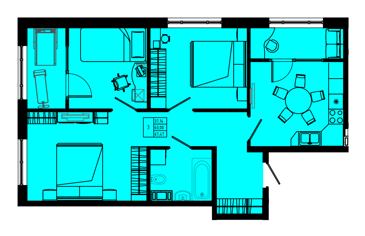 План квартиры №C4-31