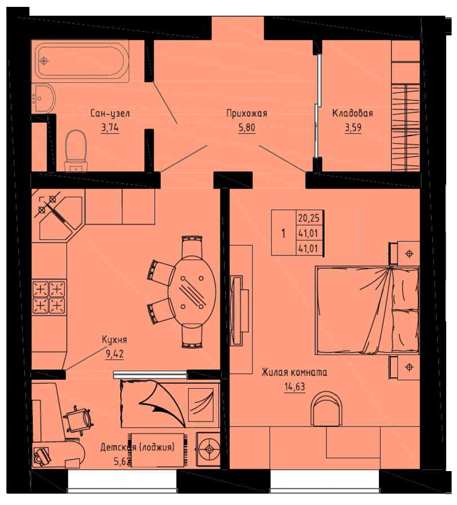 План квартиры №C2-17