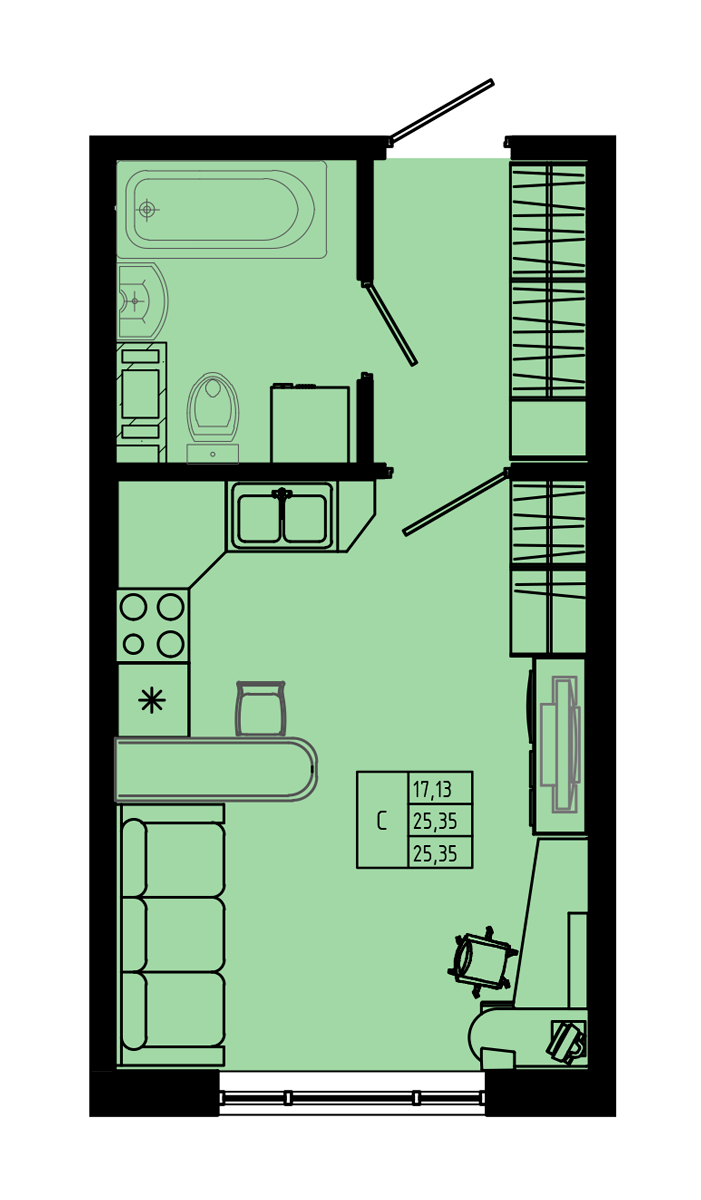 План квартиры №C5-35