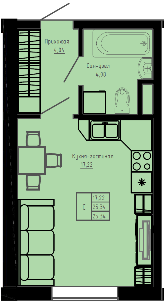 План квартиры №C2-4