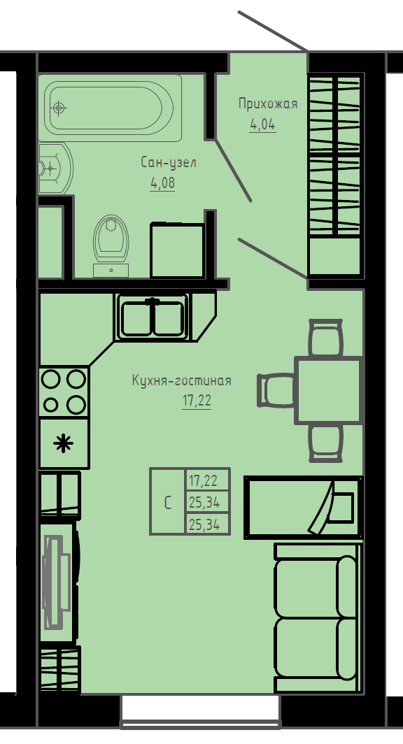 План квартиры №C2-12