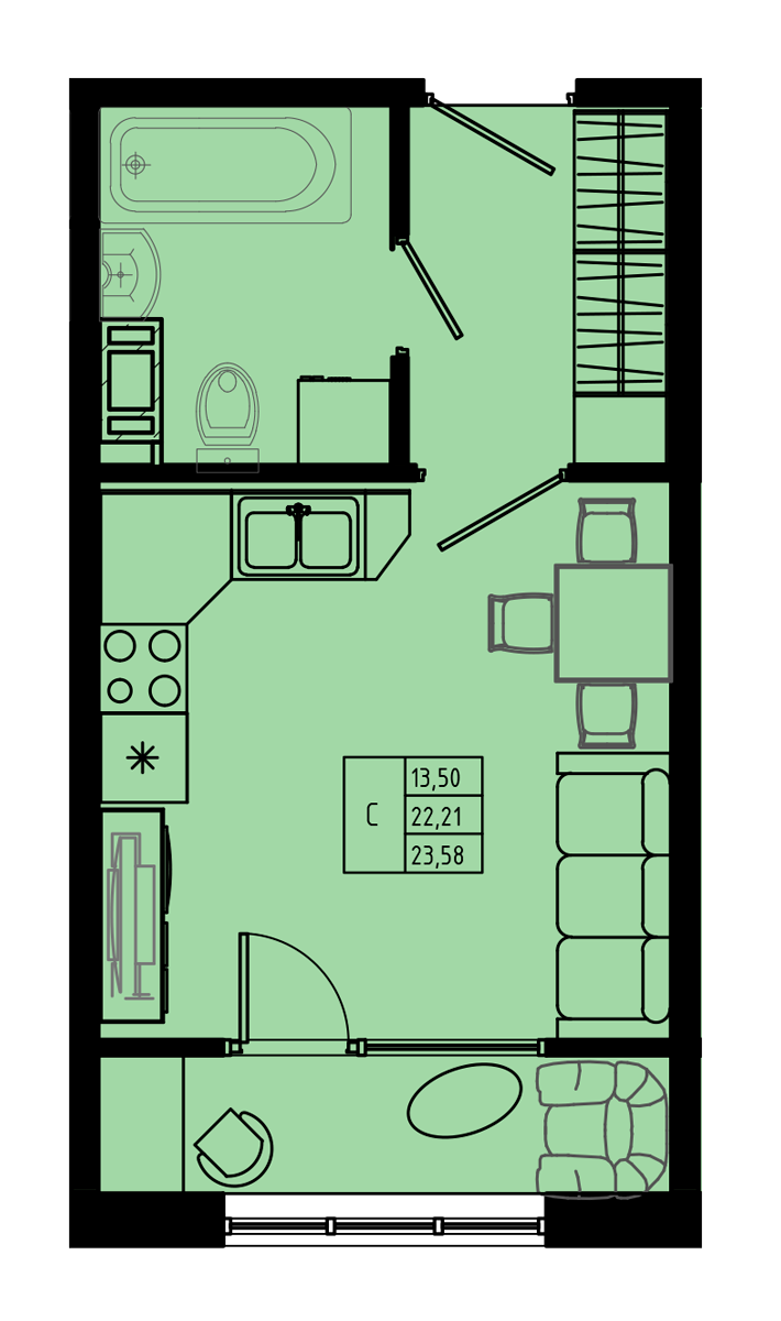План квартиры №C2''-40
