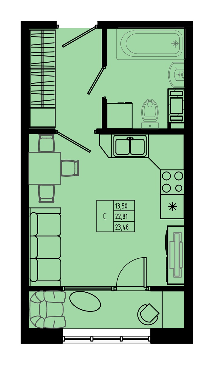 План квартиры №C1.1-31