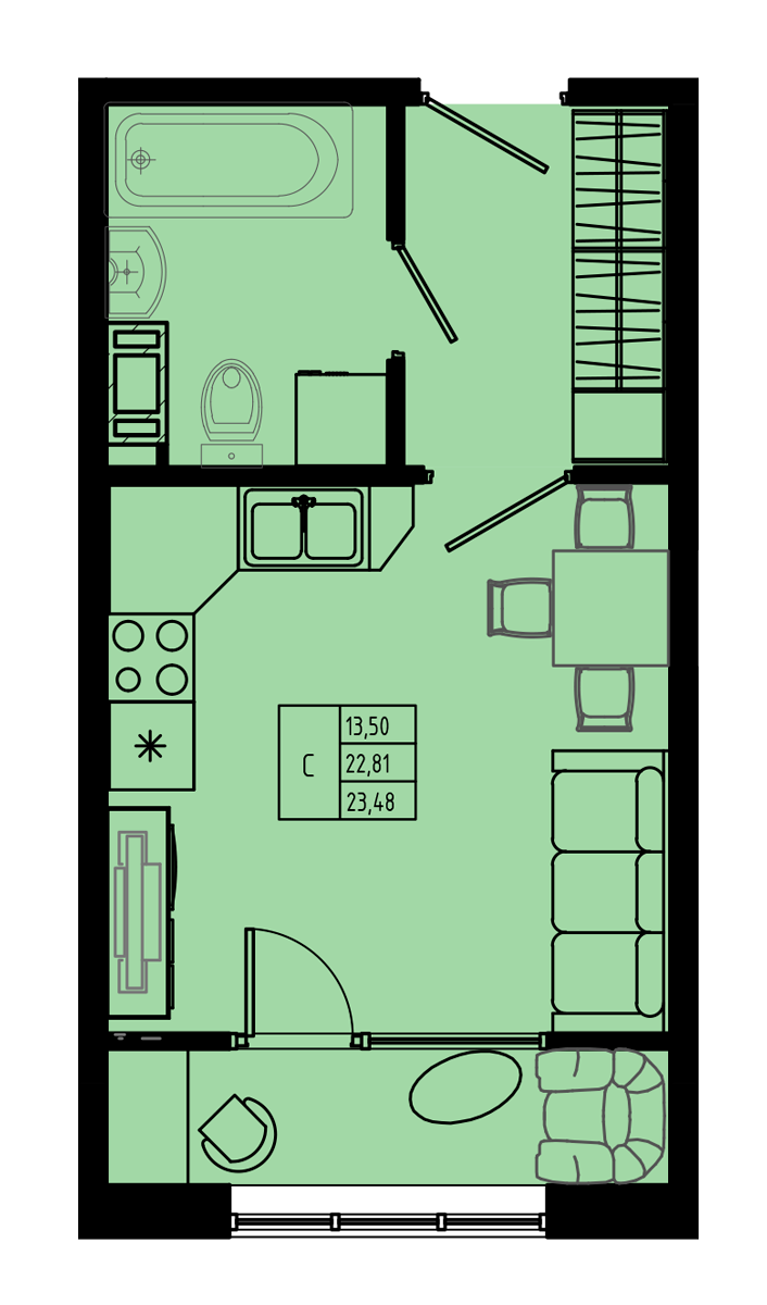 План квартиры №C1.1-32