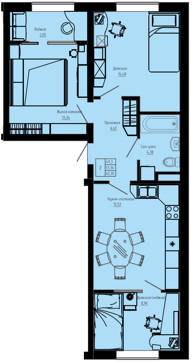 План квартиры №C2-29